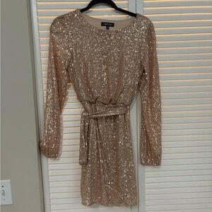 Gold Sequin NYE Dress